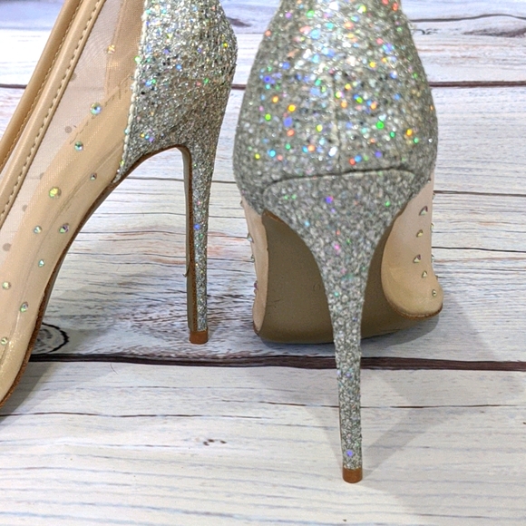 Rhinestone studded stiletto high heels - Picture 6 of 8